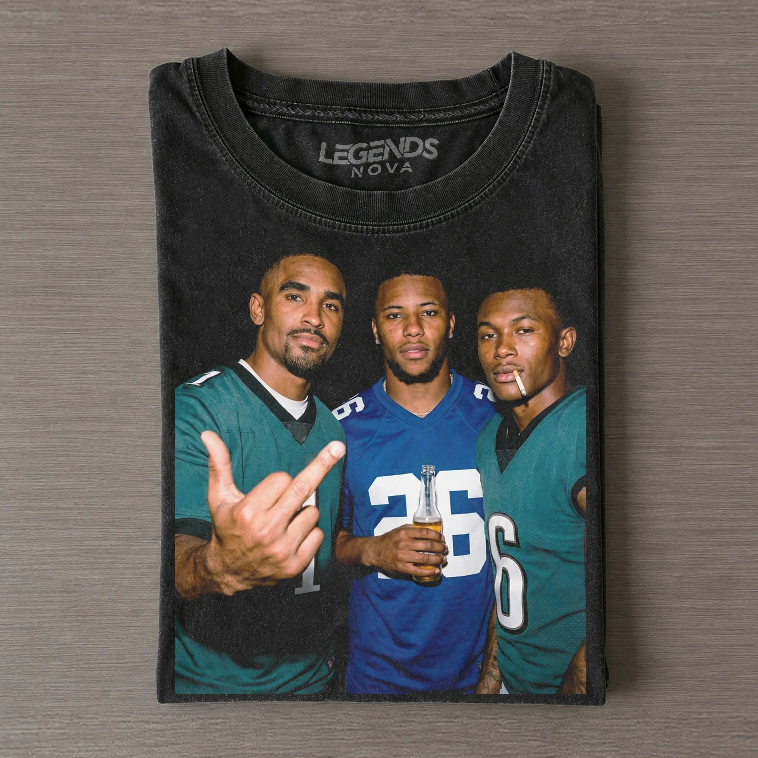 Jalen Hurts & Saquon Barkley & DeVonta Smith Football T-shirt