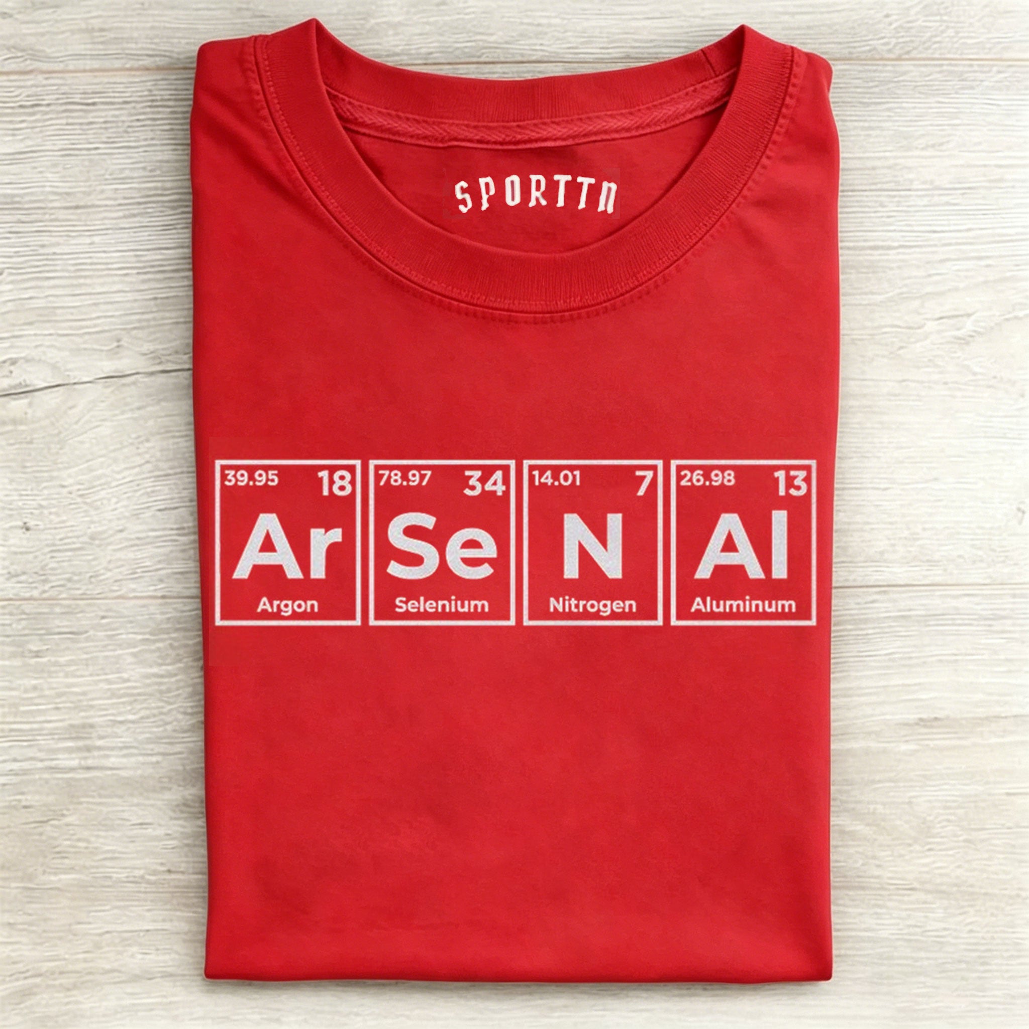 Chemical Ar Se N Al Funny Personalized Design, Periodic Table Style Inspired Graphic Tee