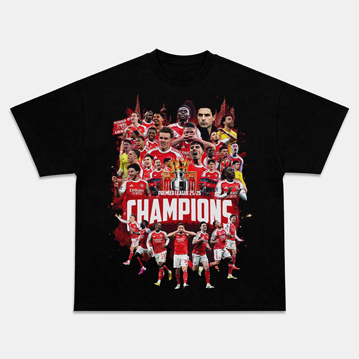 Arsenal Premier League Champions Shirt, Gunners Trophy Graphic Tee