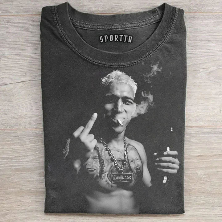 Charles Oliveira Middle Finger Vintage Tee