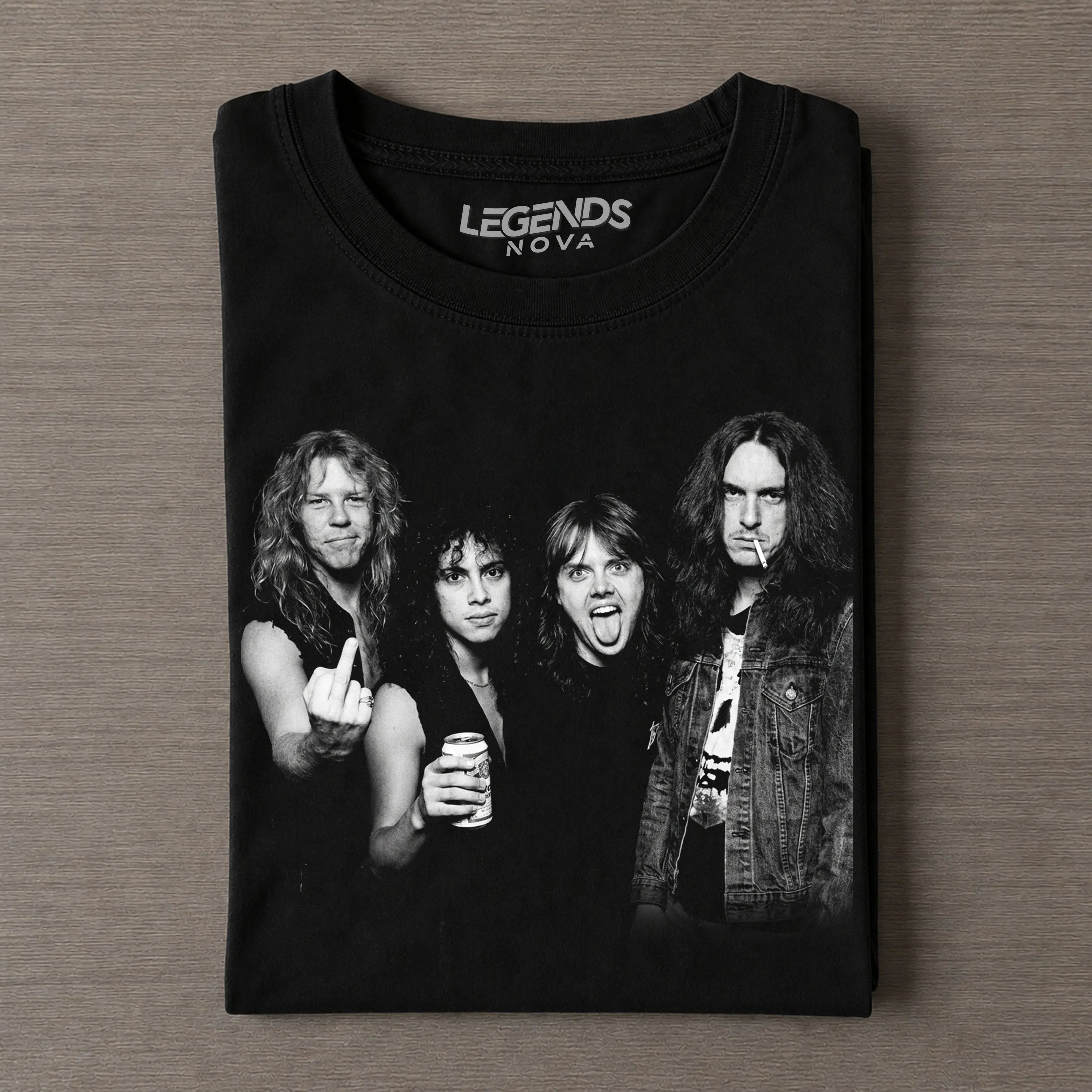 Metallica Vintage Rock Band Graphic T‐Shirt