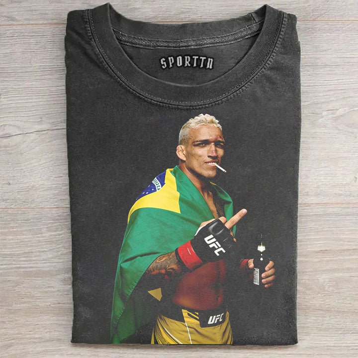 Charles Oliveira Middle Finger Vintage Tee