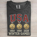USA 1980 1960 2026 Gold Medals Winter Games T-shirt