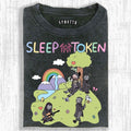 SLEEP TOKEN BAND - THEMED FUN CARTOON T-SHIRT