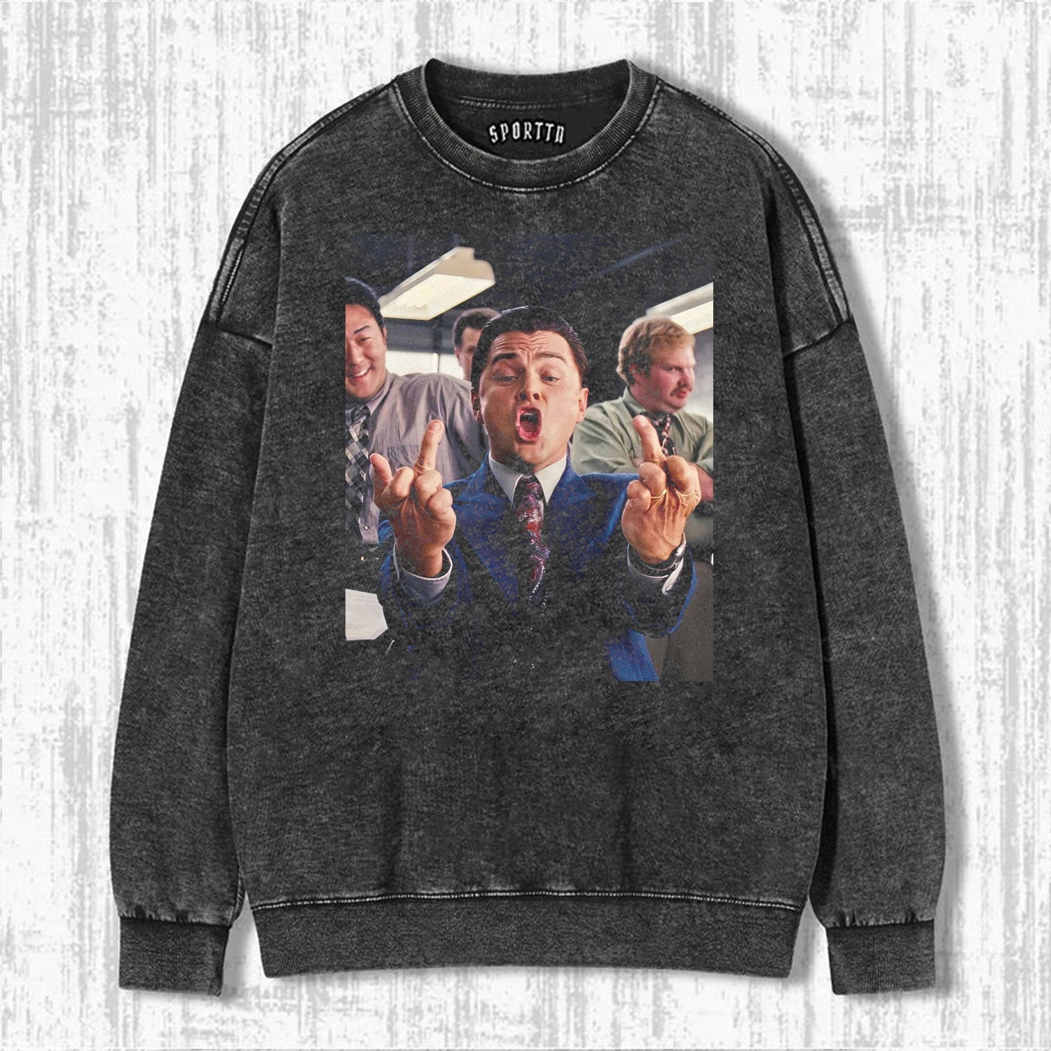 LEONARDO DICAPRIO MIDDLE FINGER FUNNY T-SHIRT