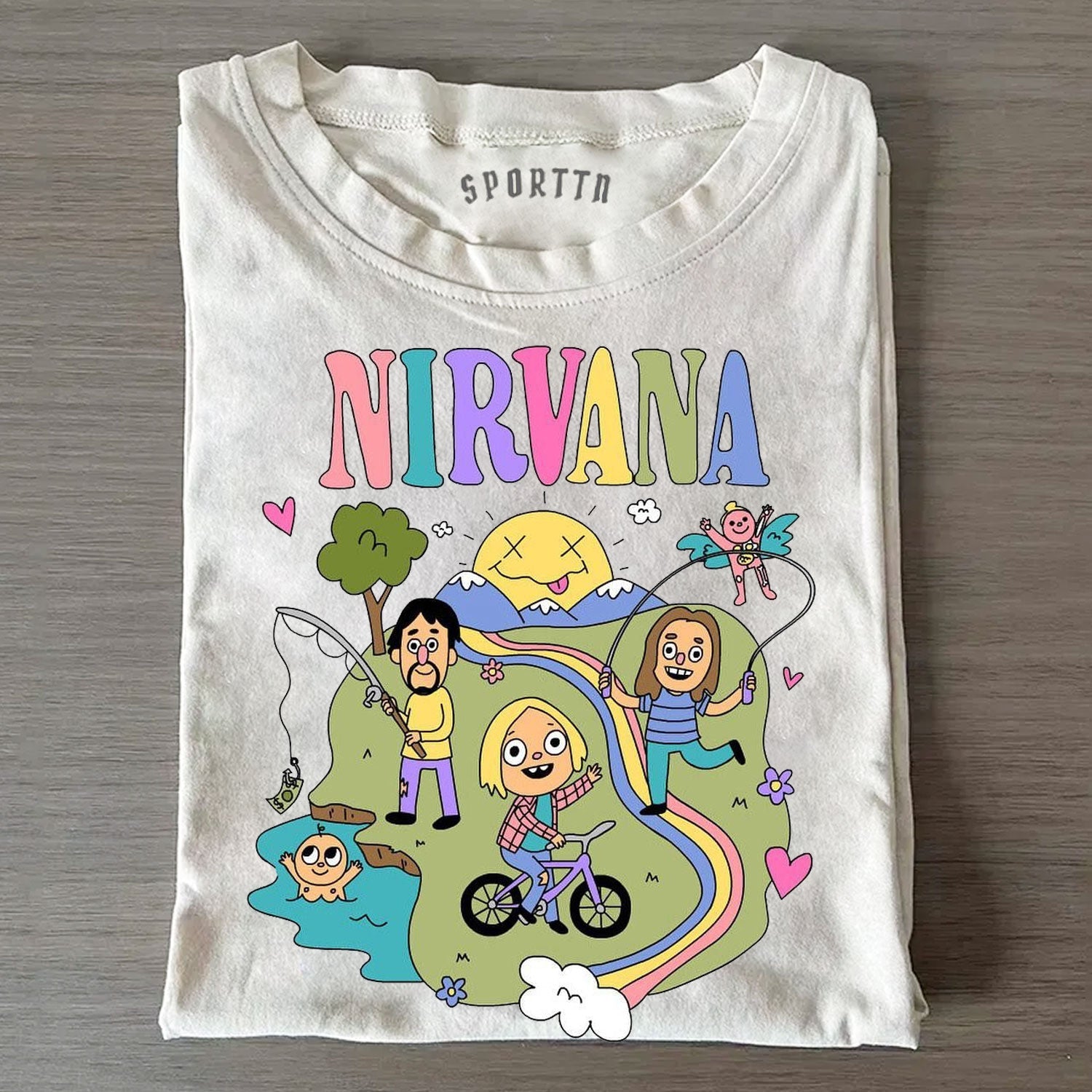 COLORFUL NIRVANA - THEMED CHILDLIKE T-SHIRT
