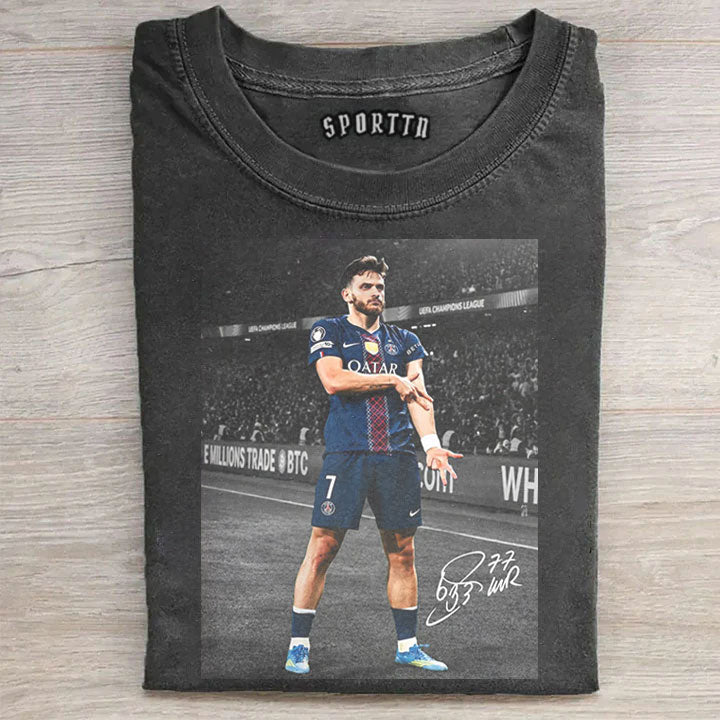 Khvicha Kvaratskhelia PSG Clash of Titans T-shirt