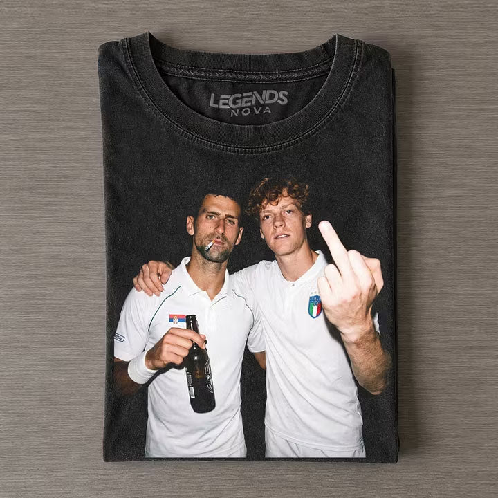 Wimbledon 2026 Men's Singles Germany Novak Djokovic & Italy Jannik Sinner Tennis T-shirt