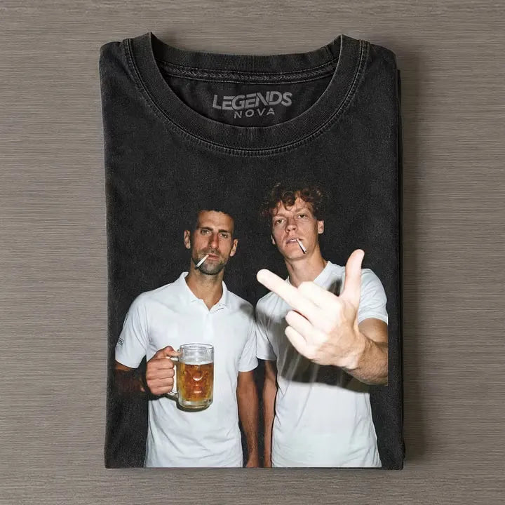 Wimbledon 2026 Men's Singles Germany Novak Djokovic & Italy Jannik Sinner Tennis T-shirt