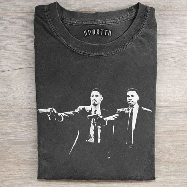 William Saliba & Gabriel Magalhães Pulp Fiction Style T Shirt | Arsenal T Shirt