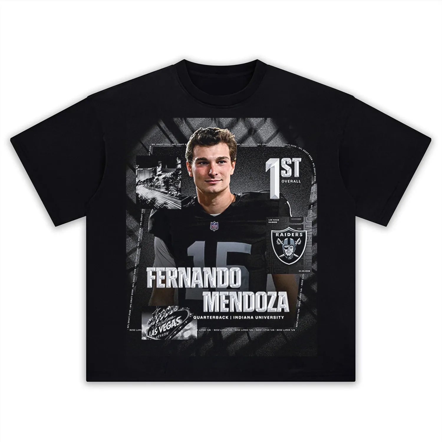 Fernando Mendoza Raiders NFL No. 1 pick T-shirt