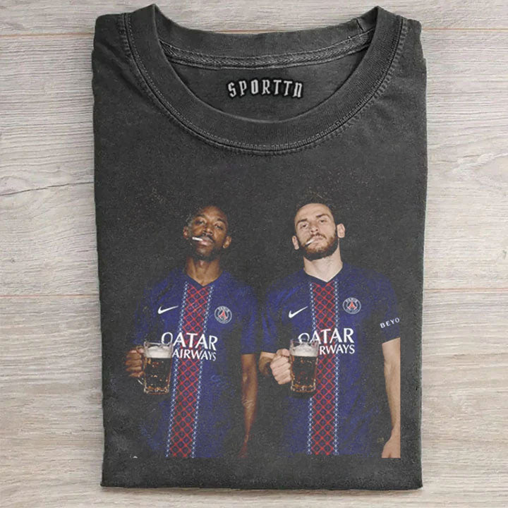 PSG-Khvicha Kvaratskhelia & Ousmane Dembélé Tee