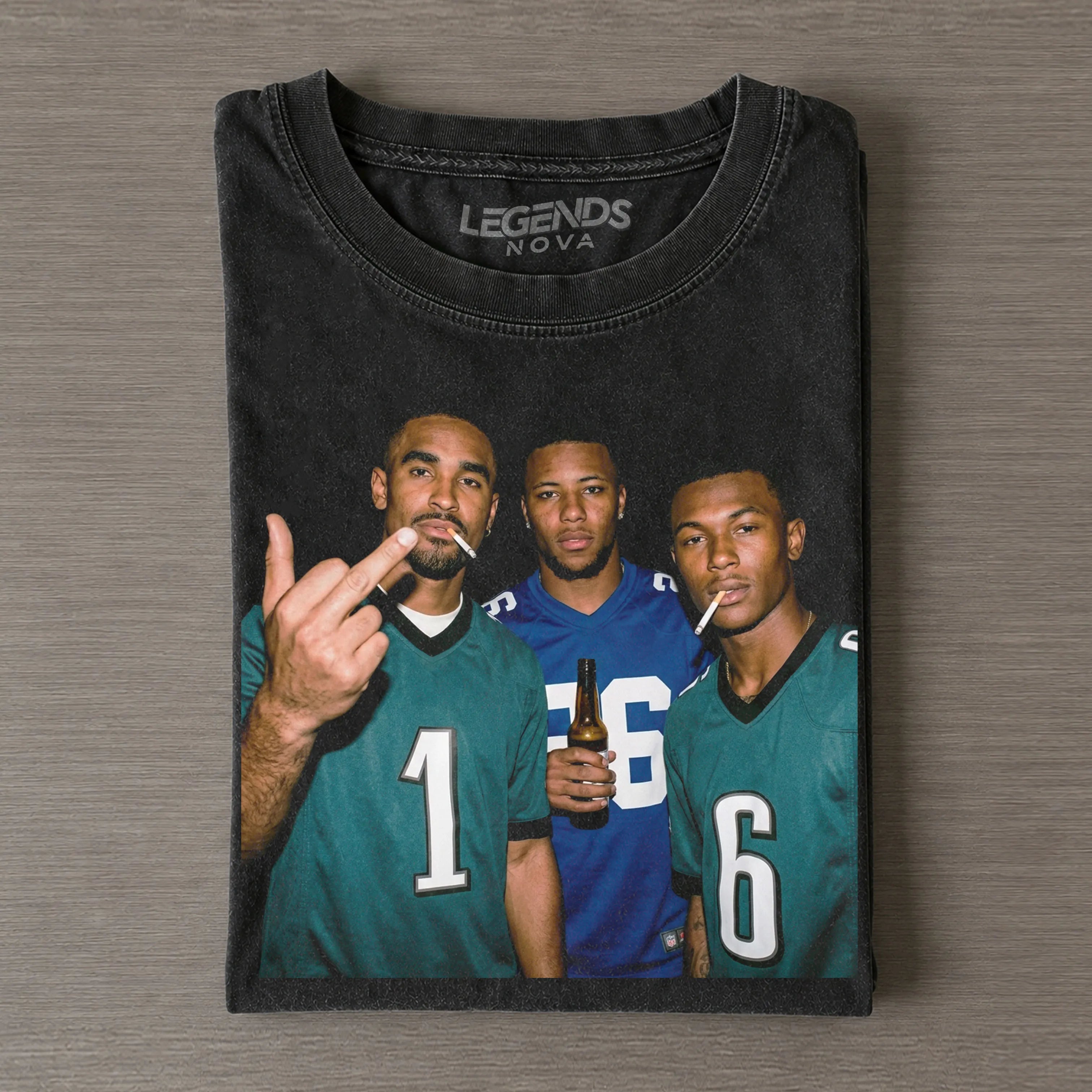 Jalen Hurts & Saquon Barkley & DeVonta Smith Football T-shirt