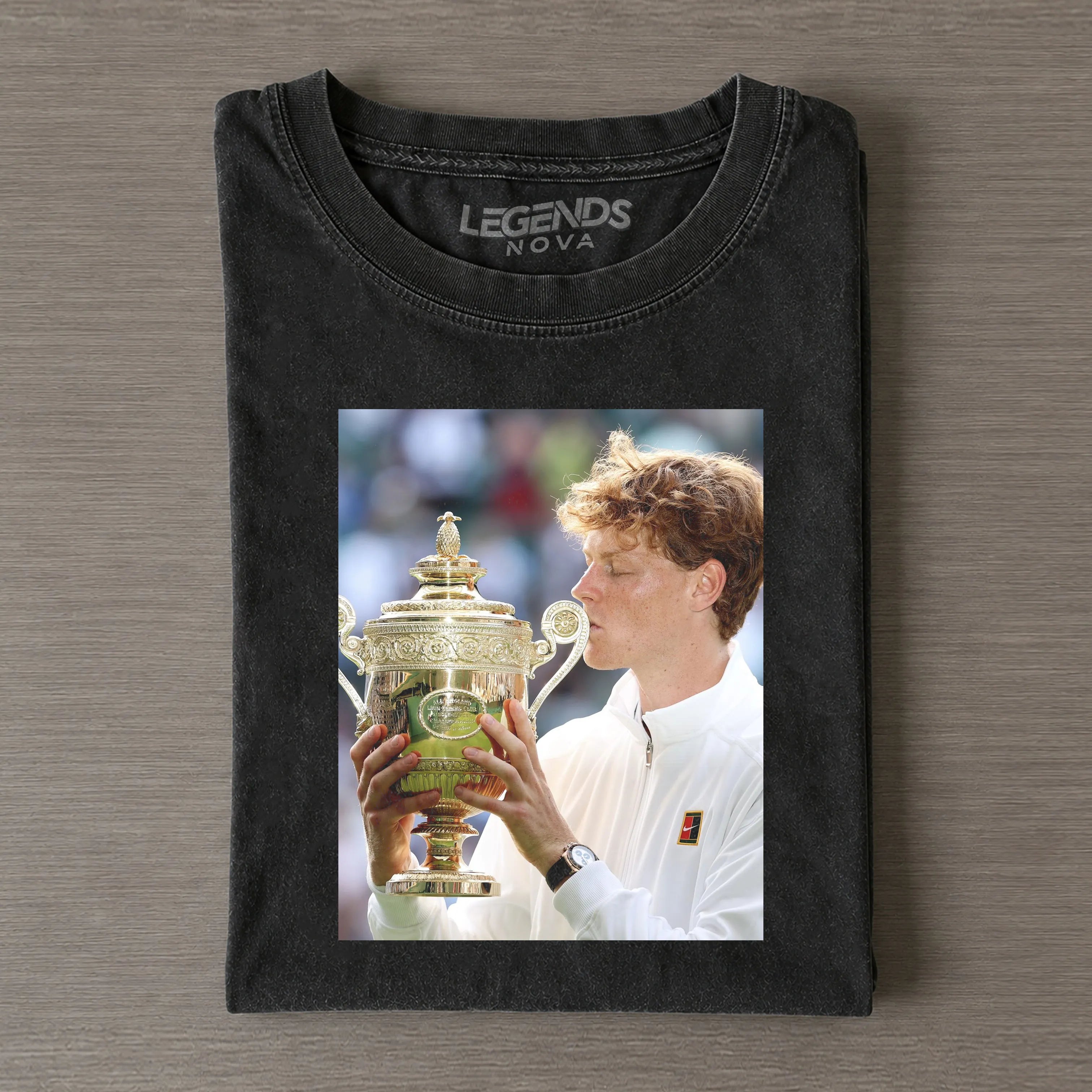 Wimbledon 2026 Men's Singles Champion Italy Jannik Sinner Tennis T-shirt