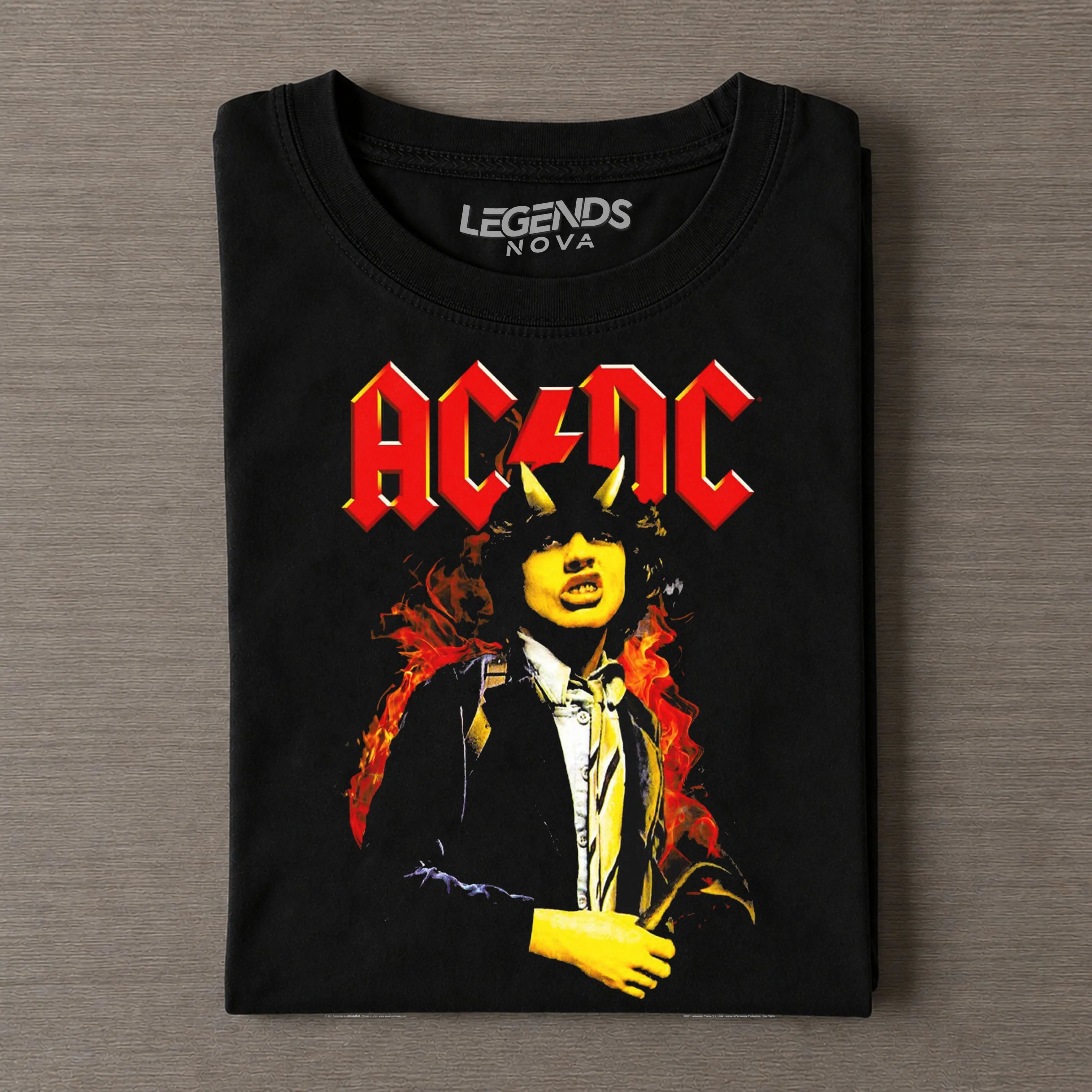 Funny ACDC Vintage Rock Band Tee