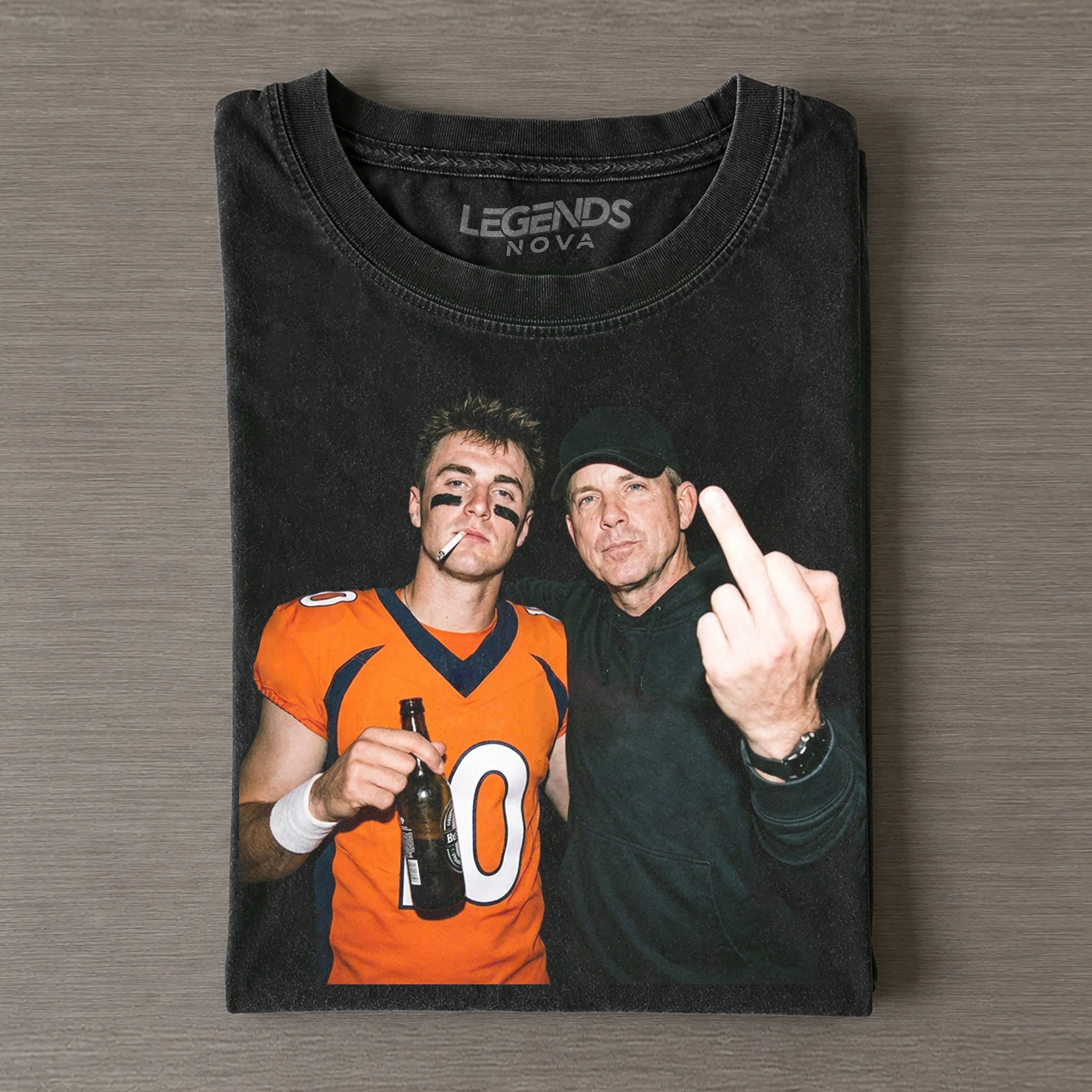 Bo Nix & Sean Payton Football T-shirt