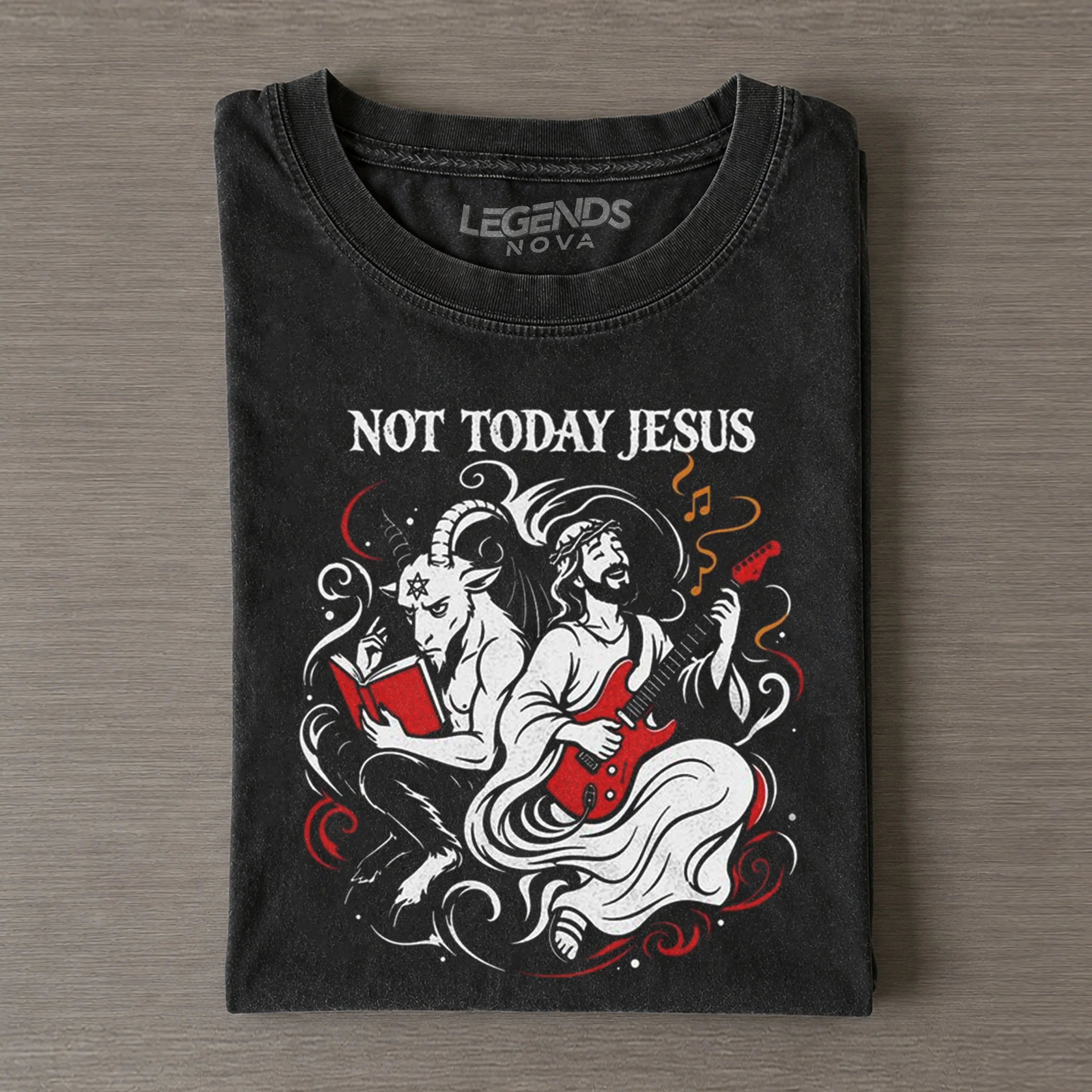 Funny Not Today Jesus Vintage T-shirt