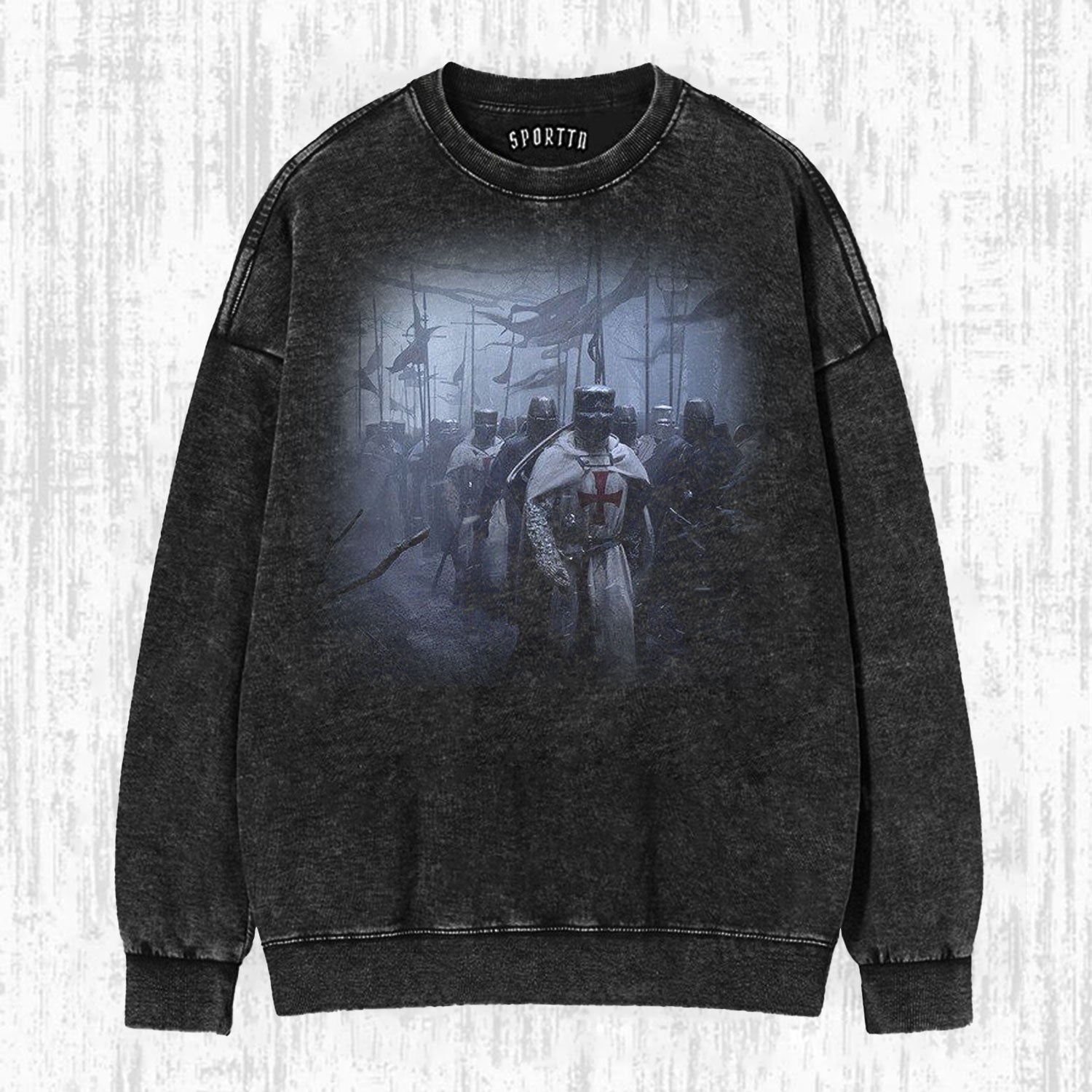 KNIGHTS TEMPLAR - THEMED RETRO T-SHIRT