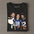 Sam Darnold & Peyton Manning & Tom Brady Football T-shirt