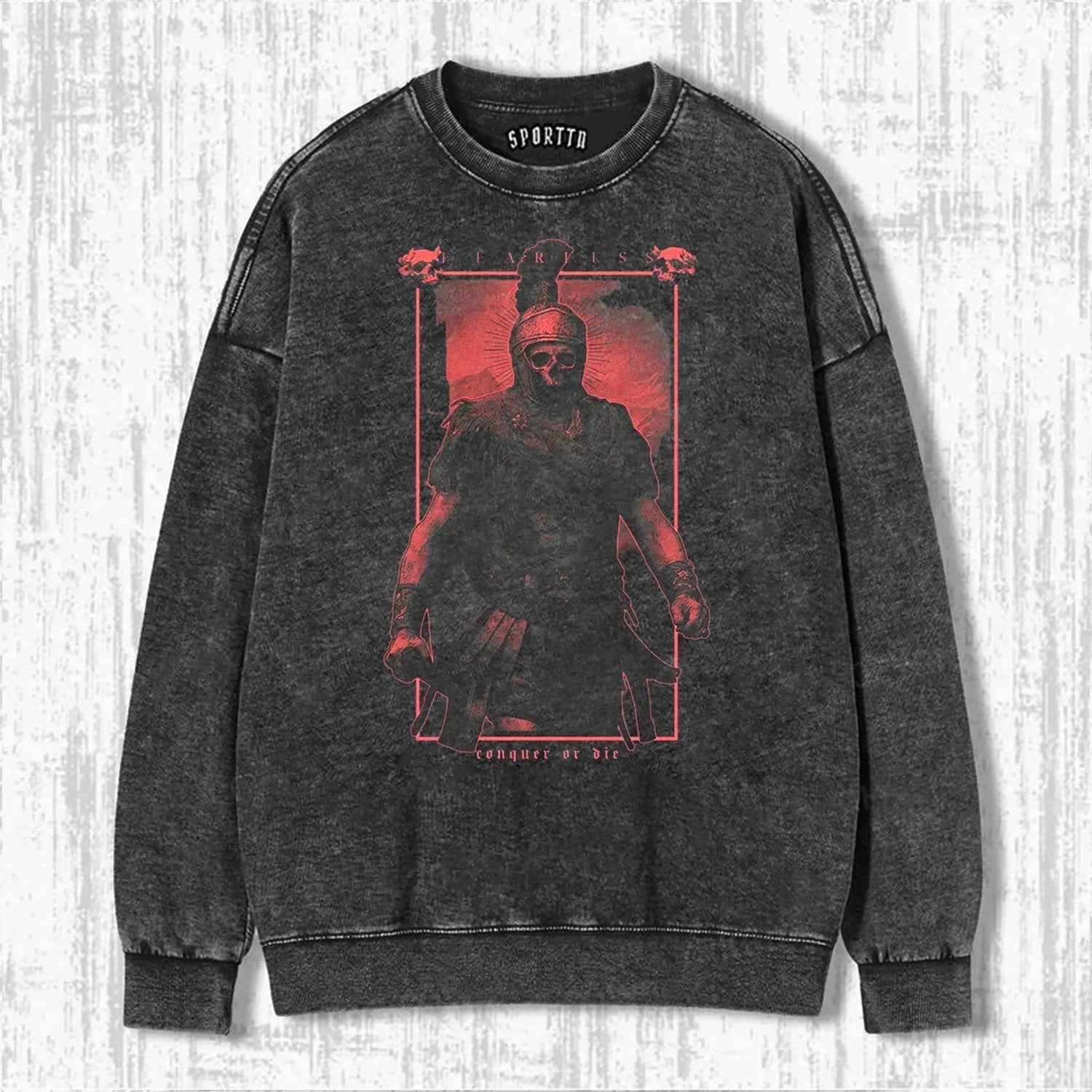 SPARTAN WARRIOR FEARLESS CONQUER OR DIE T-SHIRT