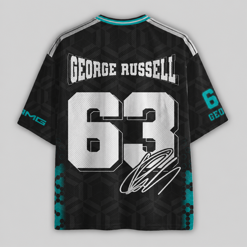 Russell #63 Racing Mesh Football Jersey