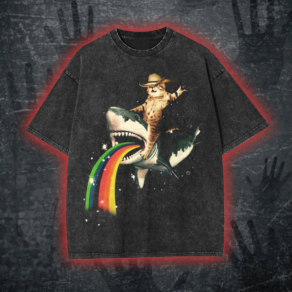 Cat Vintage Washed T-Shirt/Sweatshirt/Hoodie