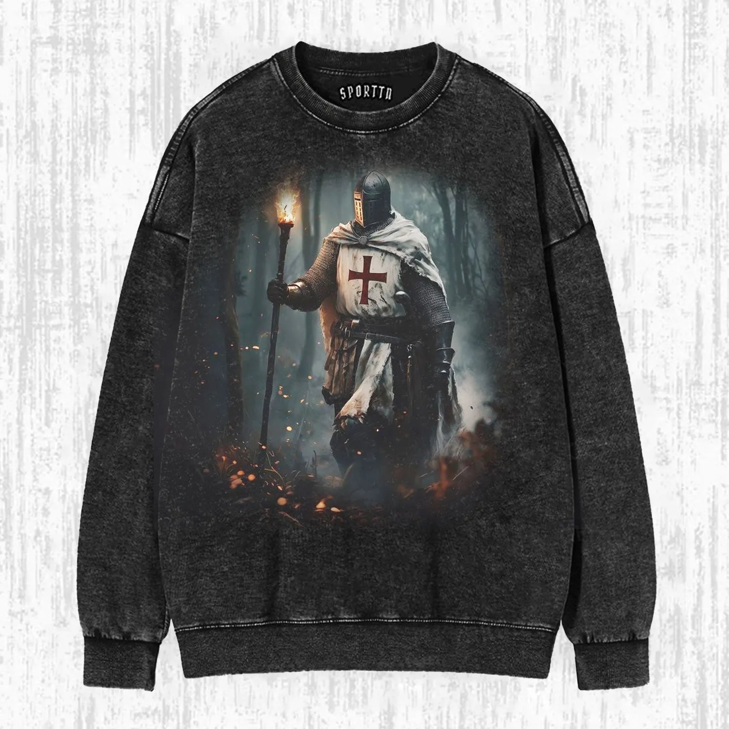 KNIGHTS TEMPLAR - THEMED RETRO T-SHIRT