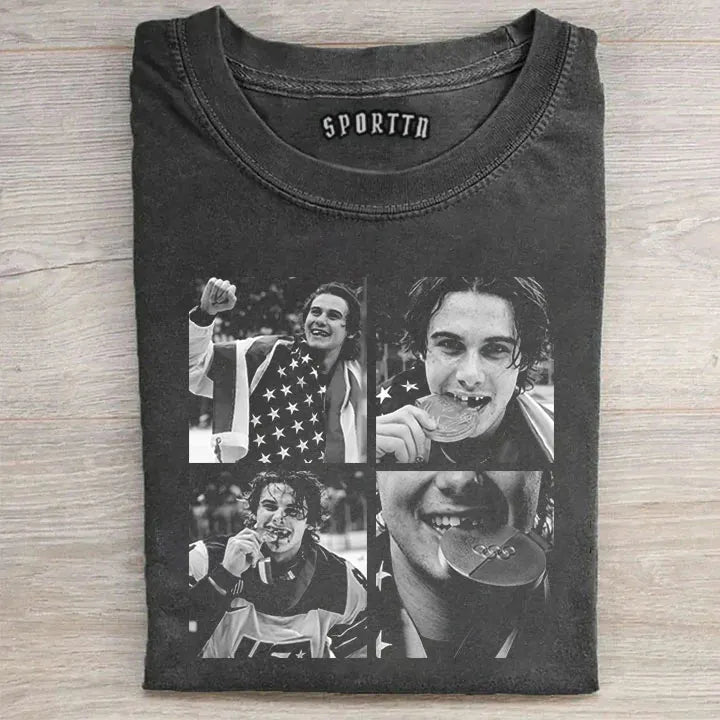 Jack Hughes Champion USA Tee
