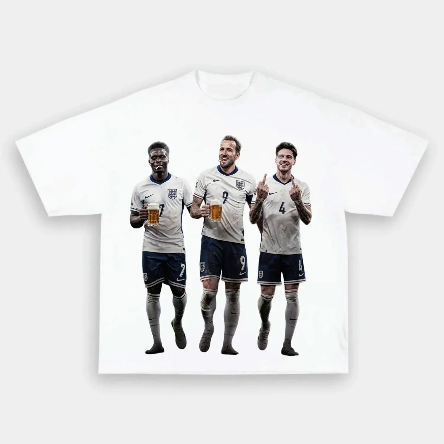 Bukayo Saka & Harry Kane & Declan Rice England Football Tee