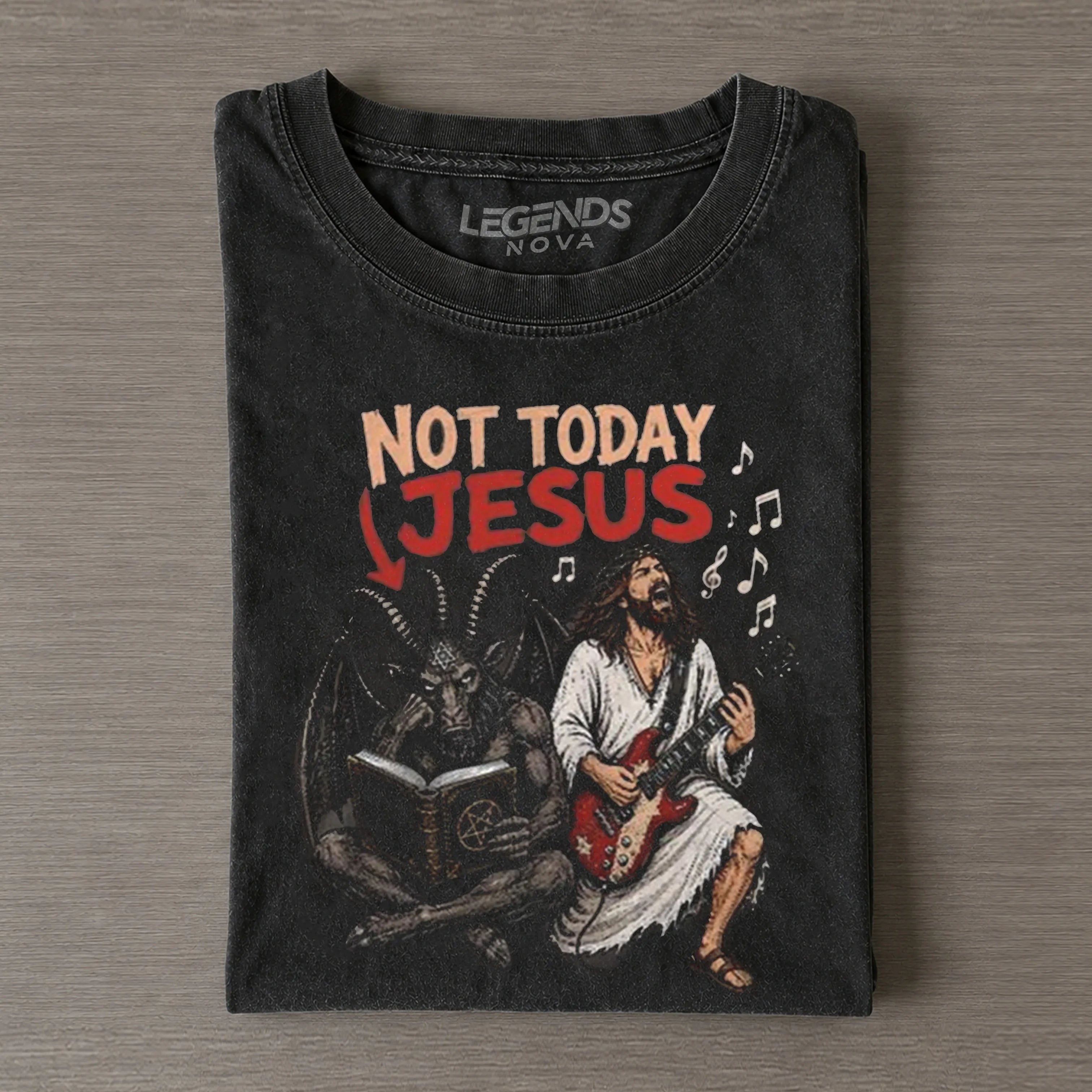Funny Not Today Jesus Vintage T-shirt