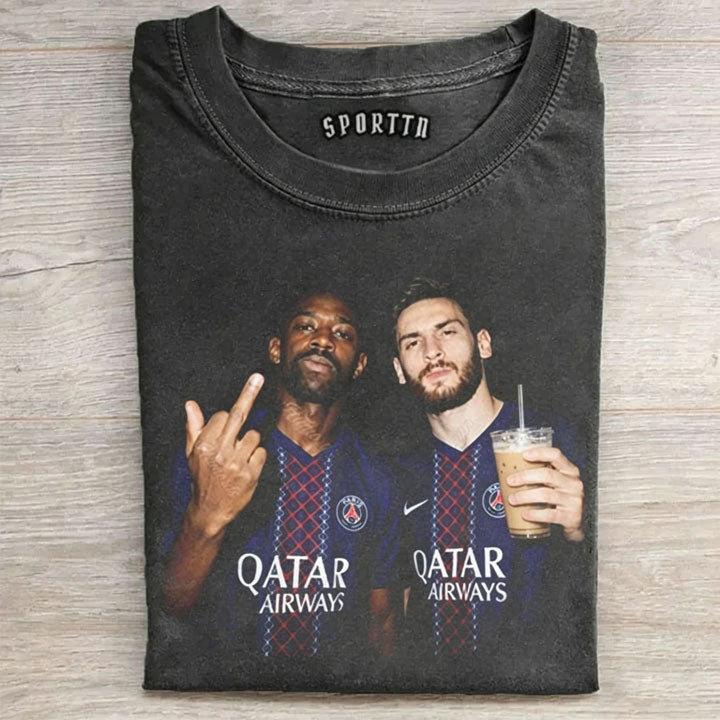 PSG-Khvicha Kvaratskhelia & Ousmane Dembélé Tee