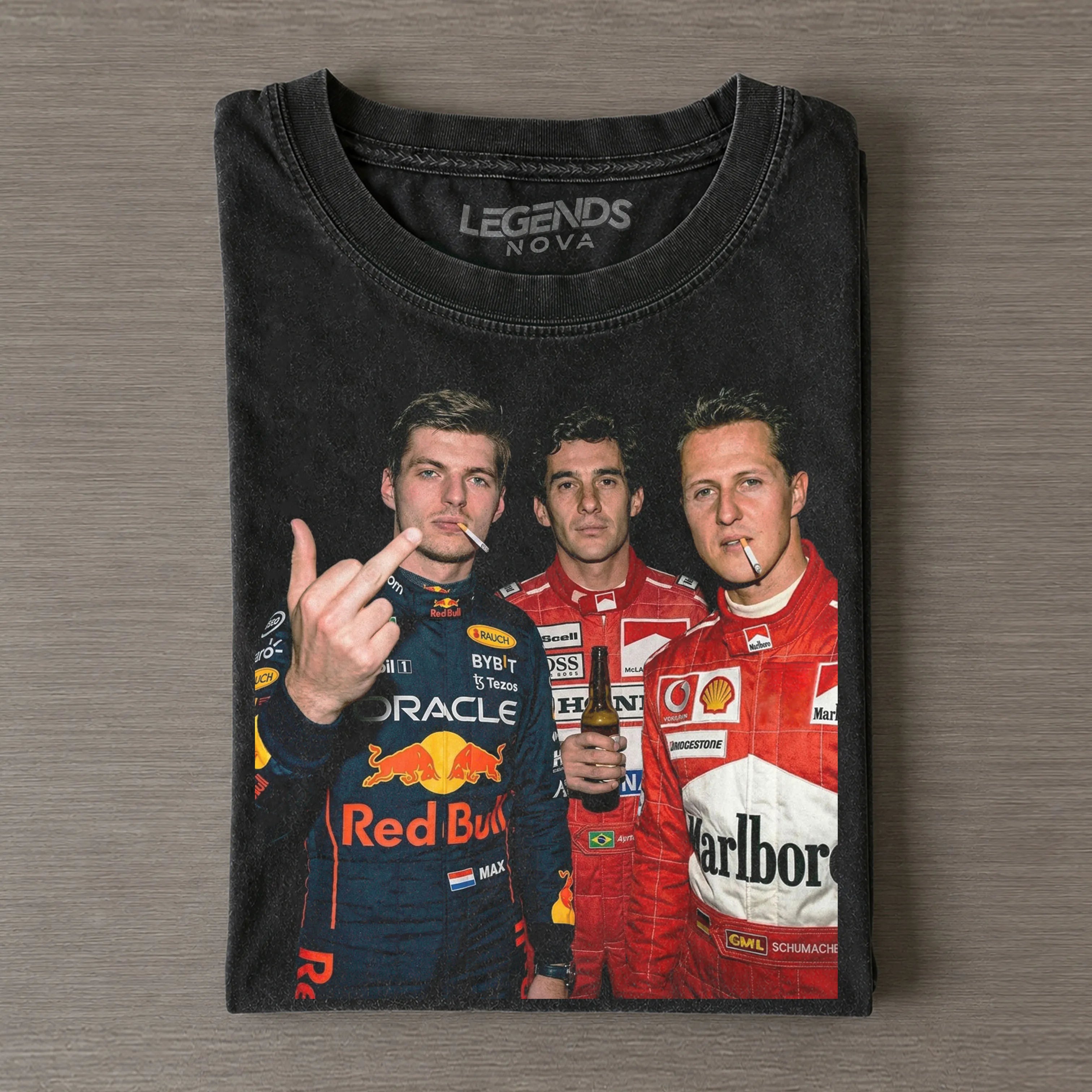 Max Verstappen & Michael Schumacher & Senna F1 Racing T-shirt