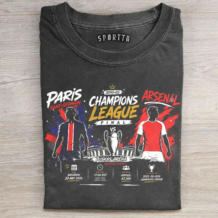 Clash of Titans: PSG vs Arsenal in the UCL Final T-shirt