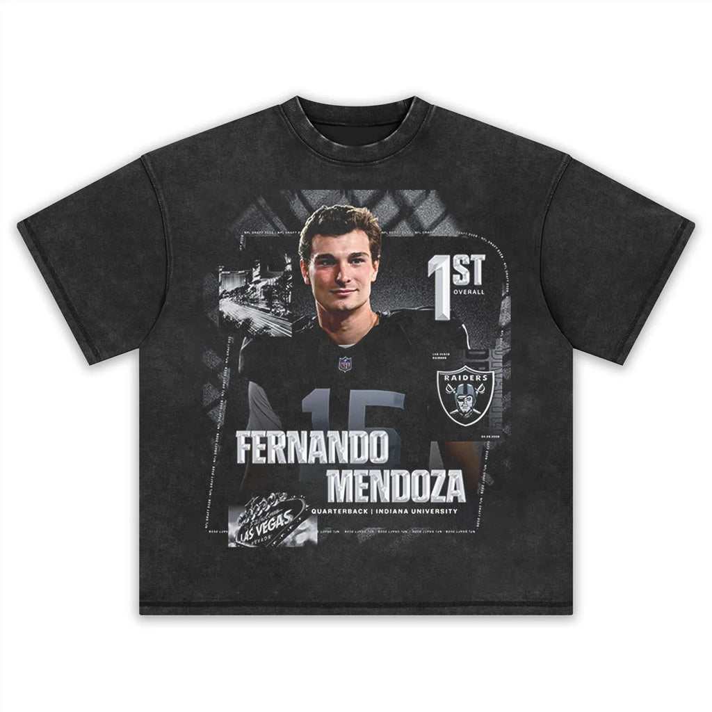 Fernando Mendoza Raiders NFL No. 1 pick T-shirt