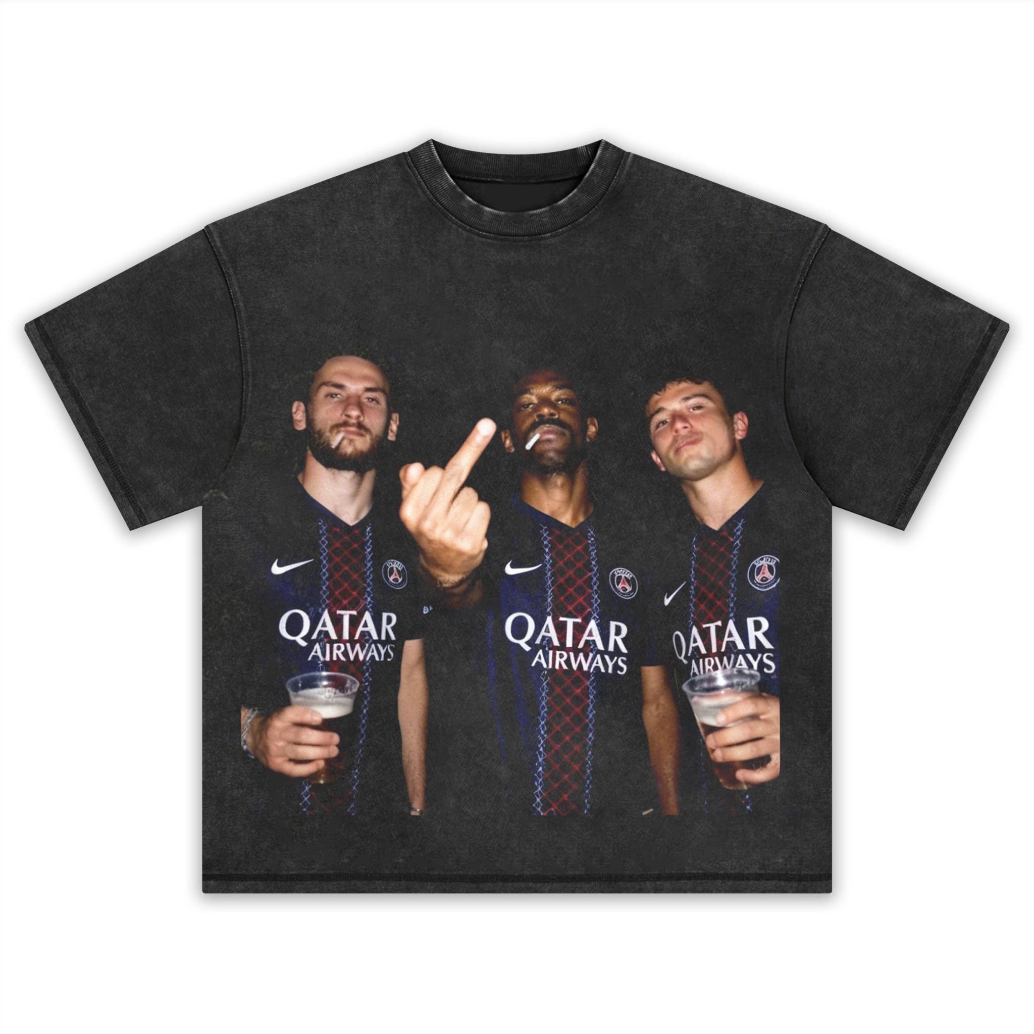 PSG-Khvicha Kvaratskhelia & João Neves & Ousmane Dembélé Tee