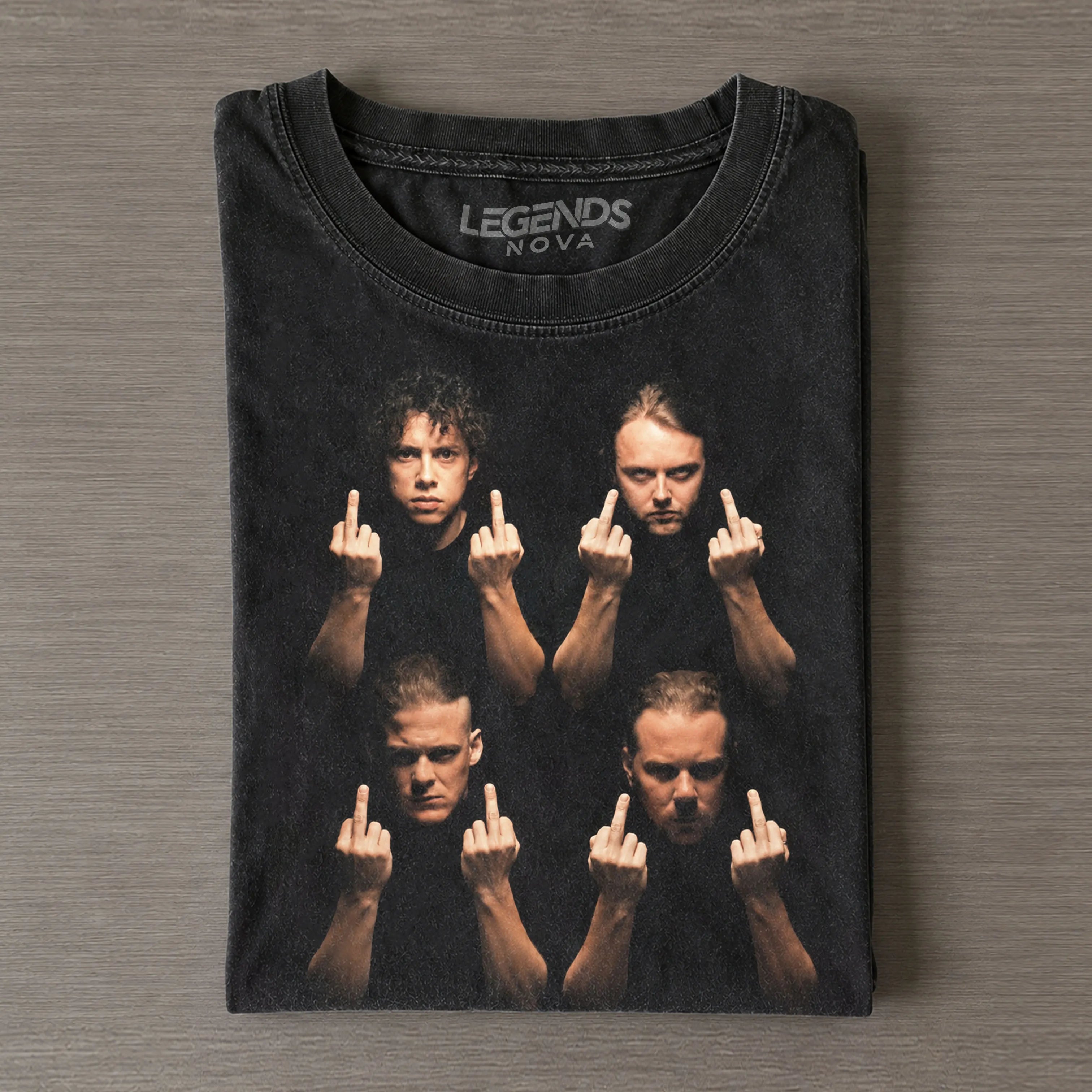 Metallica Vintage Rock Band Graphic T‐Shirt