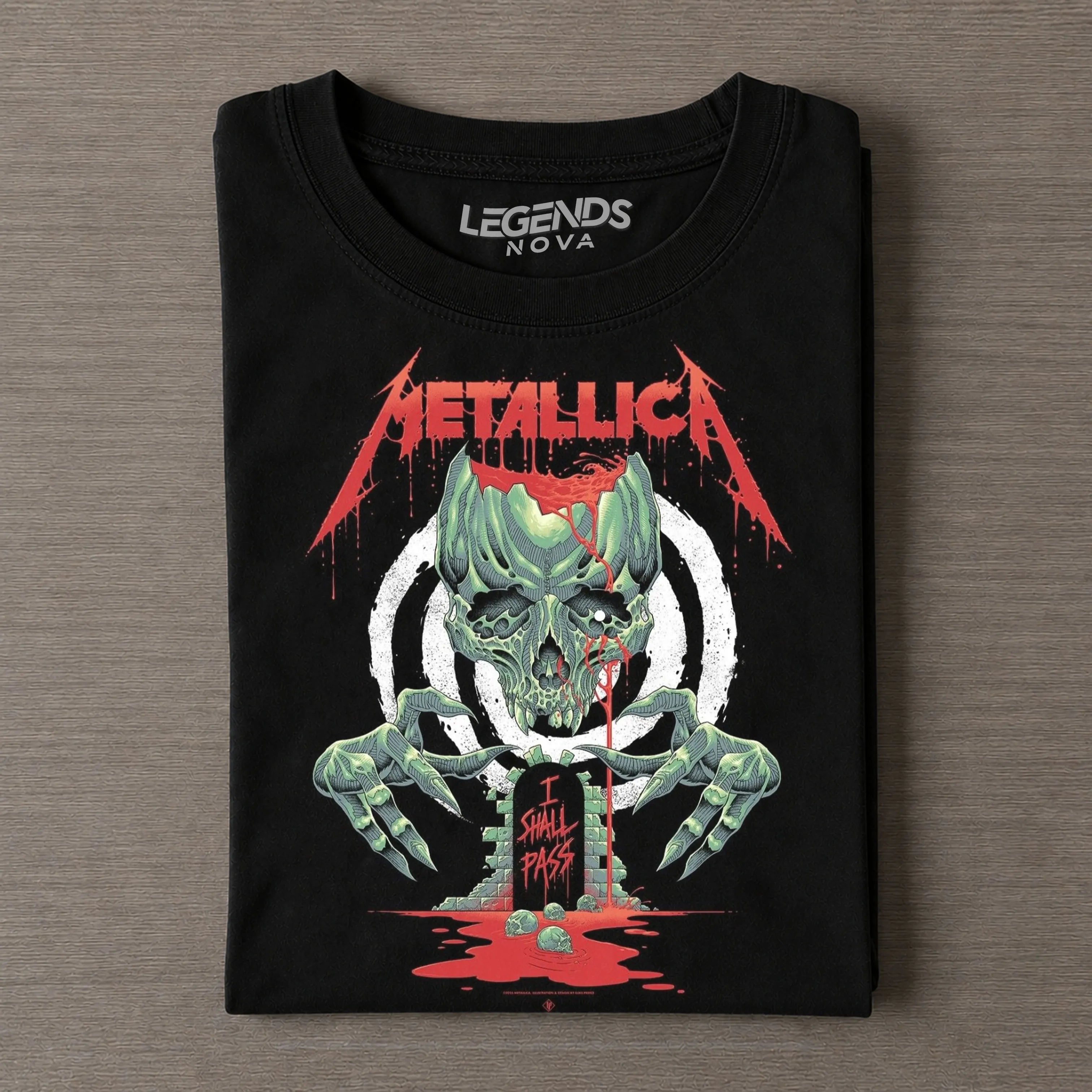 Metallica Vintage Rock Band Graphic T‐Shirt
