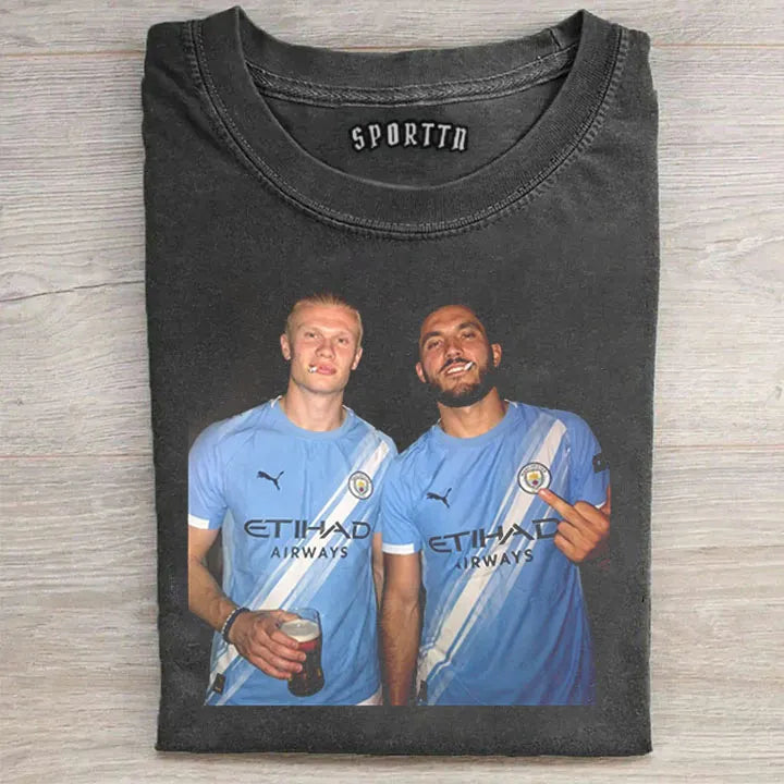 Erling Haaland & Rayan Cherki Tee