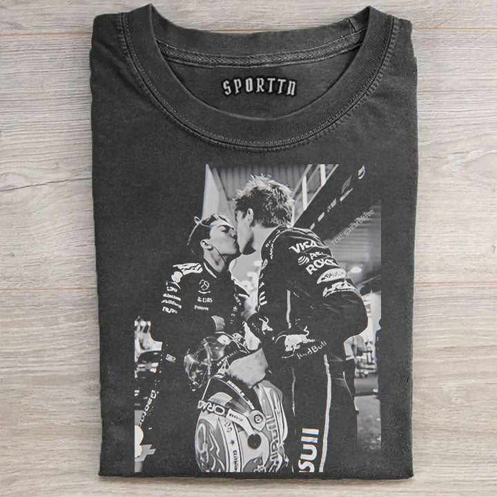 Funny George Russell & Max Verstappen F1 Tee
