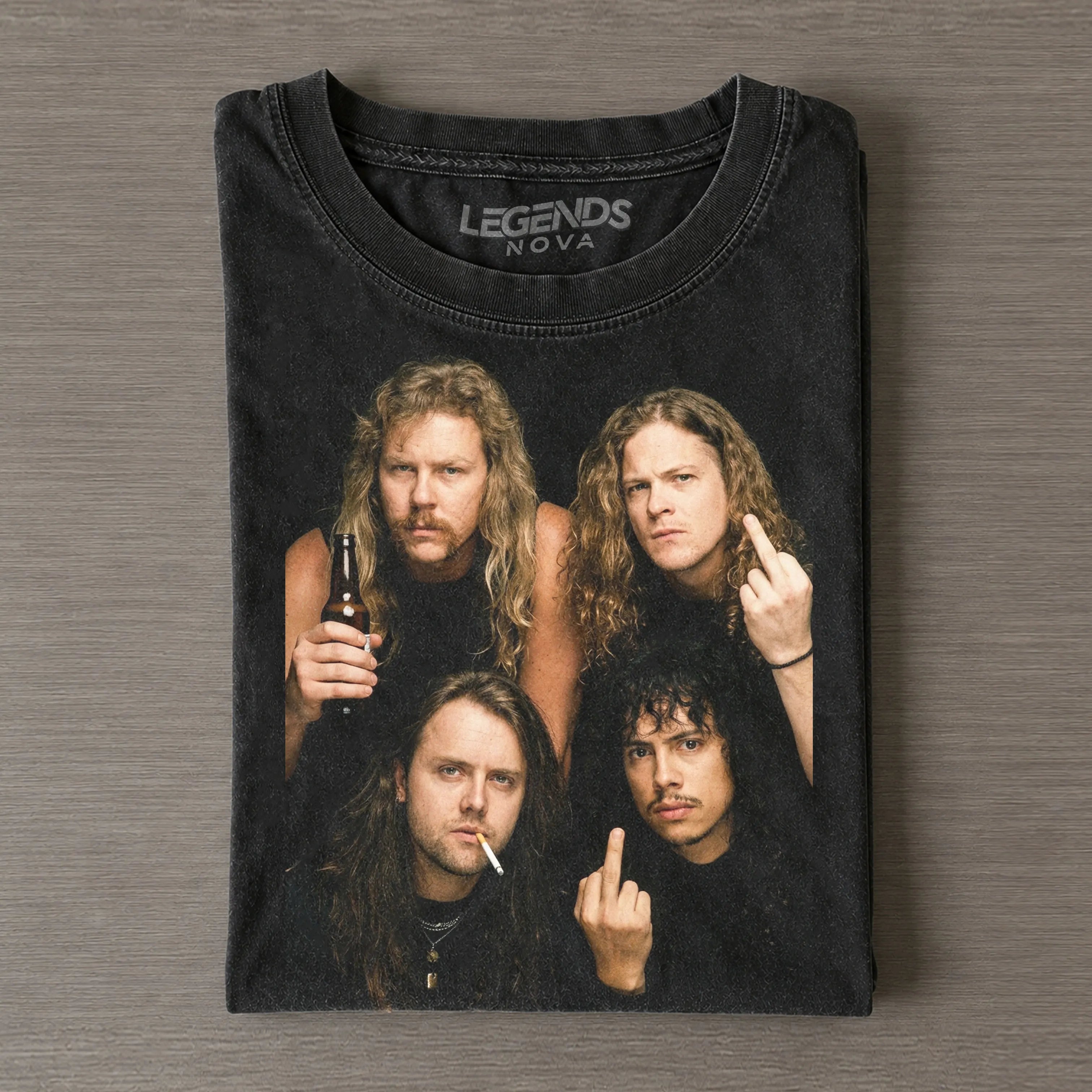 Metallica Vintage Rock Band Graphic T‐Shirt