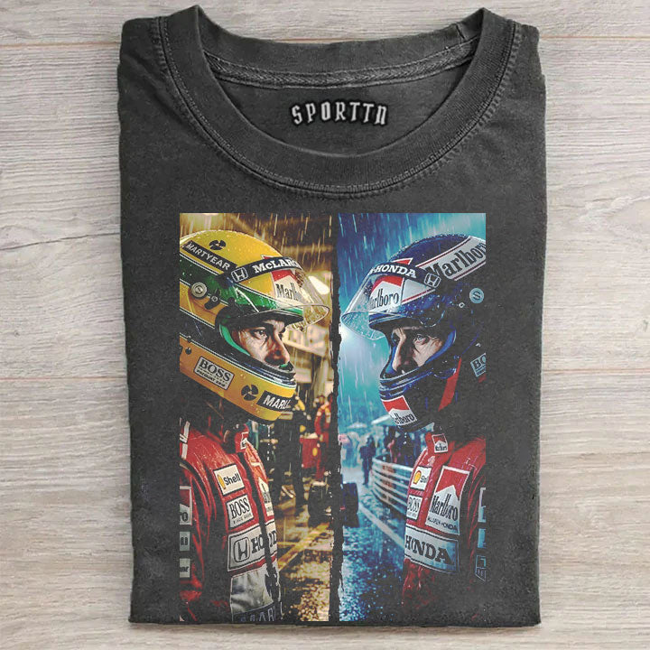 Ayrton Senna & Alain Prost Legend F1 T-shirt