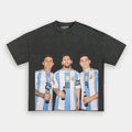 Enzo Fernández & Lionel Messi & Julián Álvarez Argentina Tee