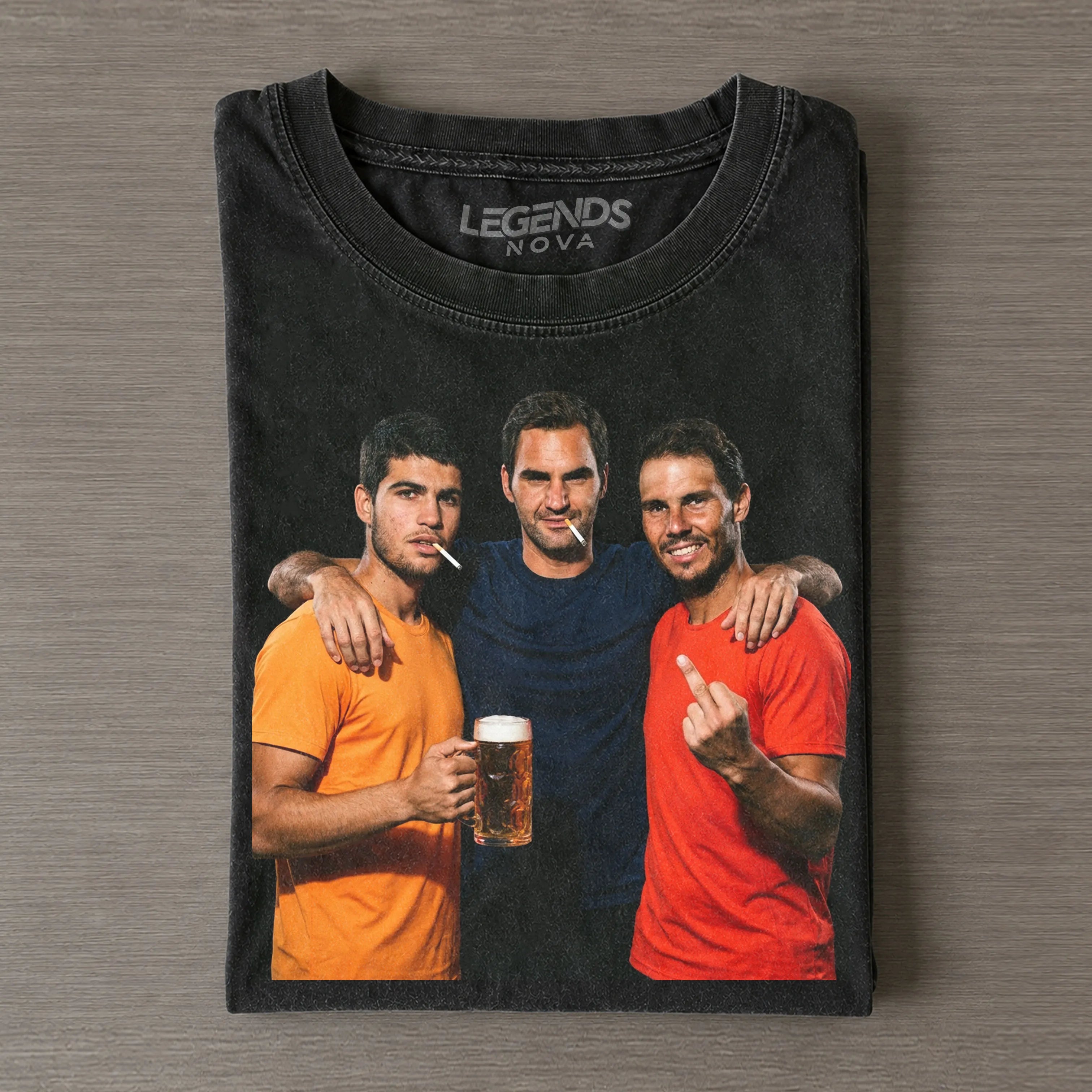 Carlos Alcaraz & Roger Federer & Rafael Nadal 2026 Vintage T-shirt