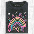 Funny Slipknot Rainbow Washed Graphic T-Shirt