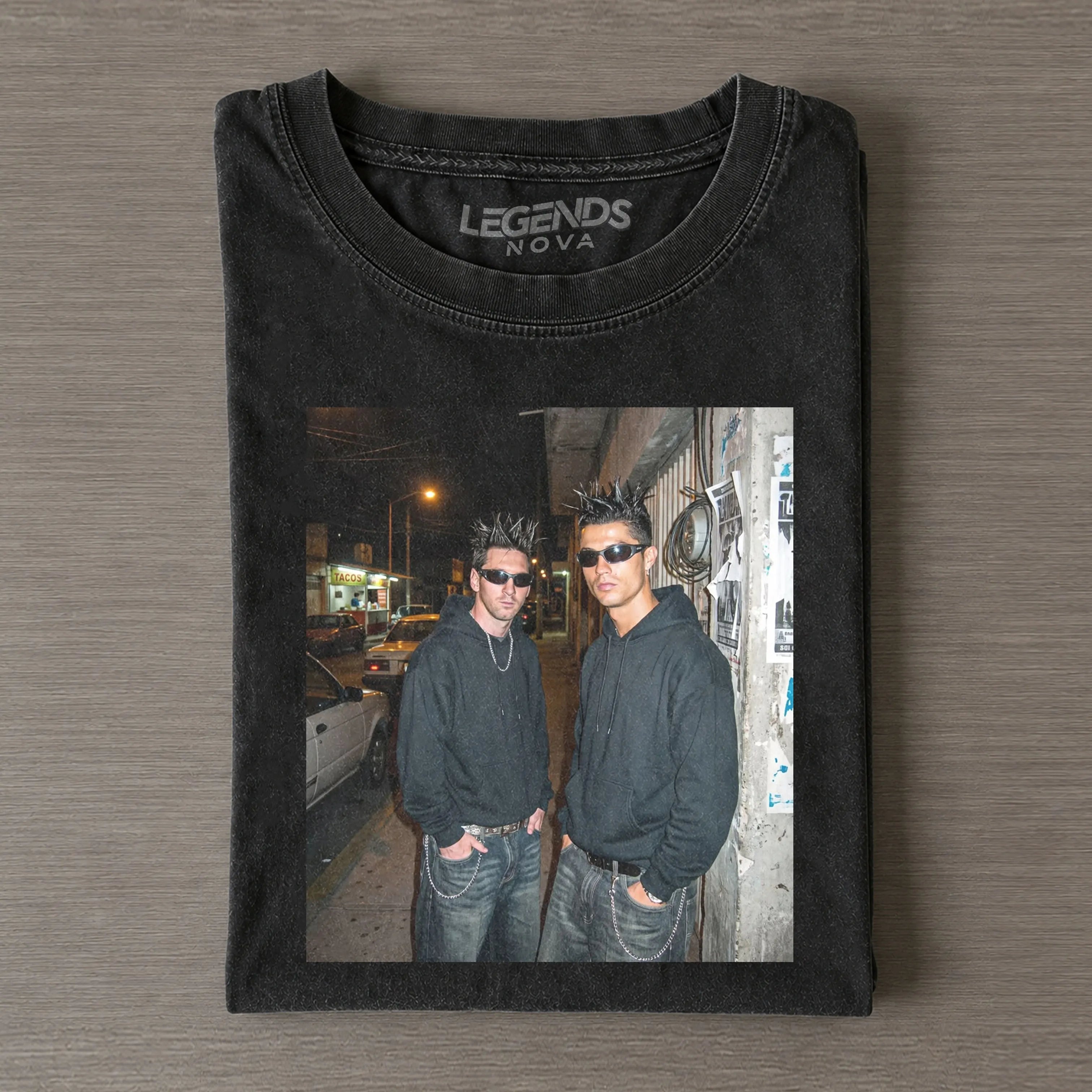 Punk GOATS Messi & Ronaldo Vintage Tee