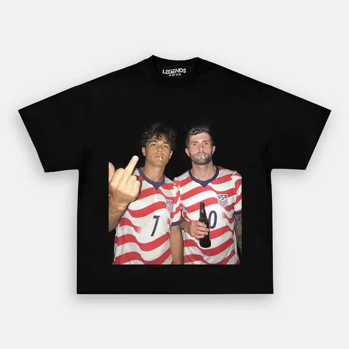 Giovanni Reyna & Christian Pulisic USA Soccer Style Tee 6