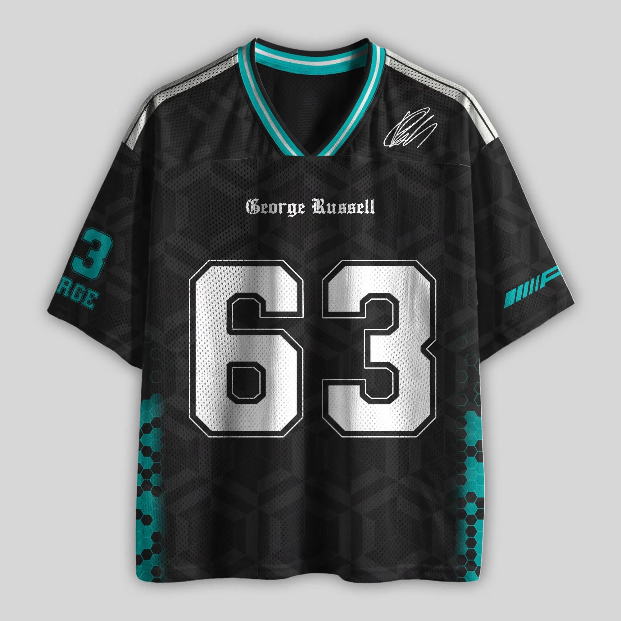 Russell #63 Racing Mesh Football Jersey