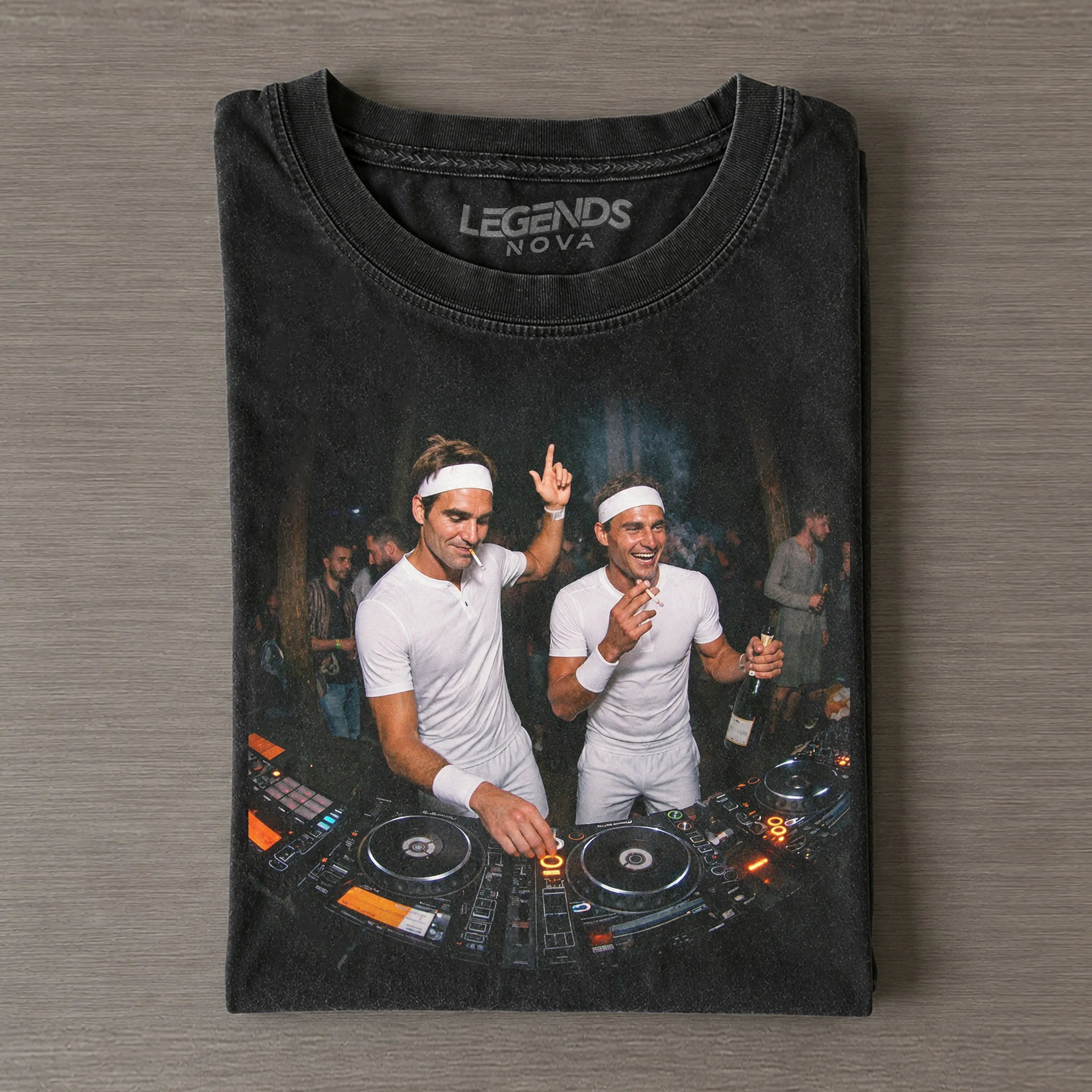 Roger Federer & Rafael Nadal Tennis legend graphic T-shirt