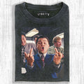 LEONARDO DICAPRIO MIDDLE FINGER FUNNY T-SHIRT