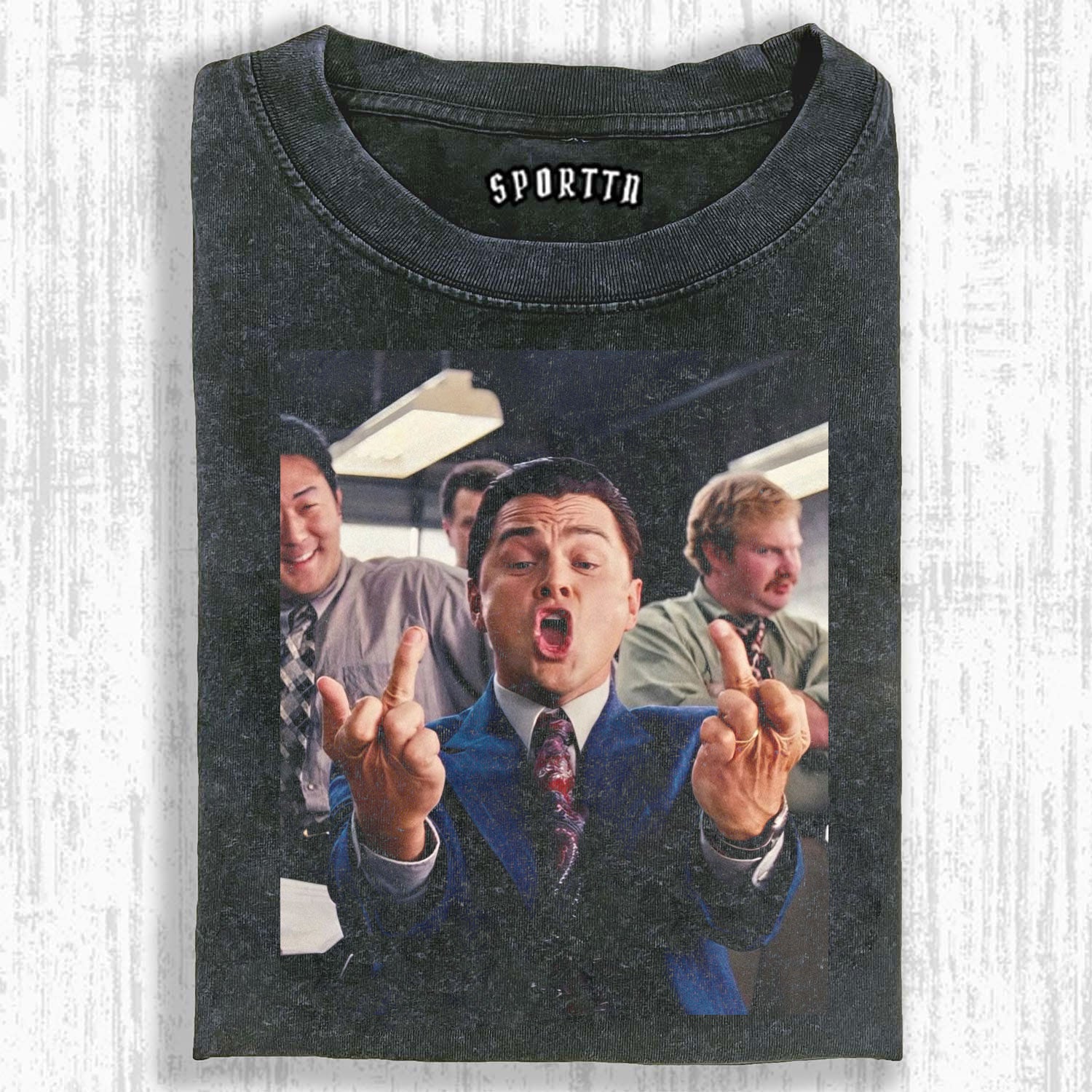 LEONARDO DICAPRIO MIDDLE FINGER FUNNY T-SHIRT